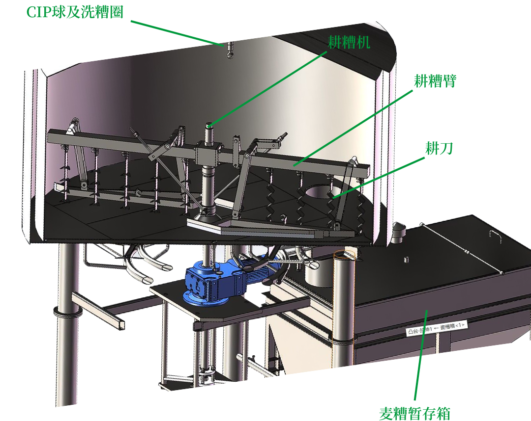 天泰<a href=http://www.taxrstly.com/ target=_blank class=infotextkey>啤酒設(shè)備</a>過濾罐三維設(shè)計圖